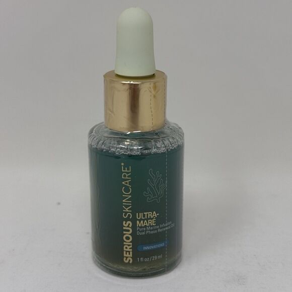 Serious Skincare Ultra Mare Pure Marine Dual Renewal Oil 1 Oz New Sealed Retired - Picture 2 of 9